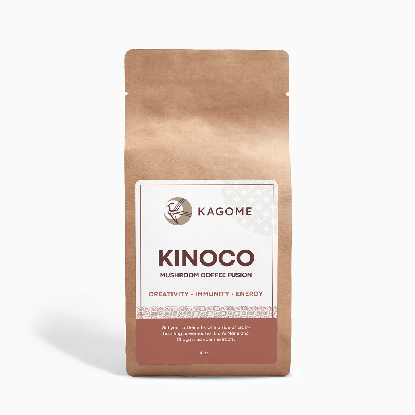 Kinoco Mushroom Coffee Fusion - Lion’s Mane & Chaga 4oz